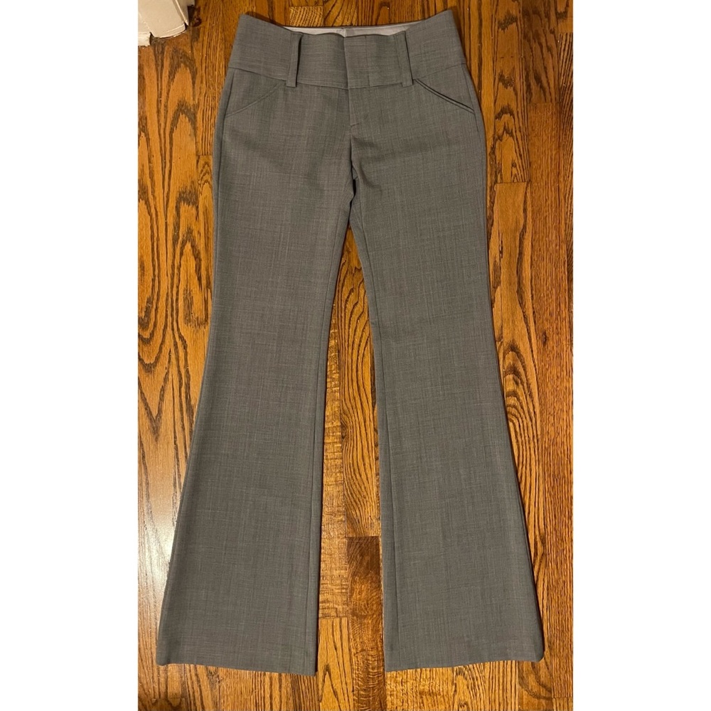 Alice + Olivia Gray Wide Leg Dress Pants